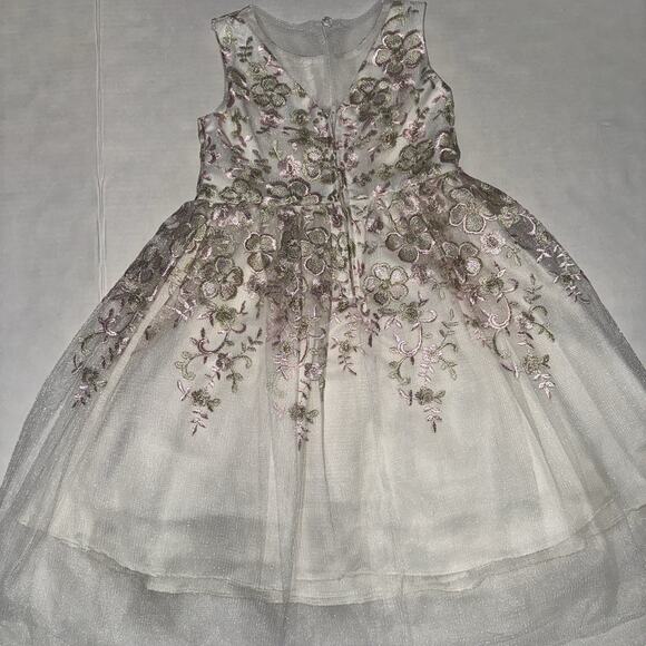 Rare Editions Girls 5 Embroidered Dress Formal Wedding Special Occasion Party - Picture 2 of 10